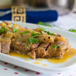 Pork Roast with Orange Mango and Onion