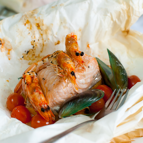 Seafood en Papillote