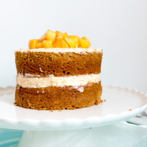 Peach Cake with Peach Buttercream