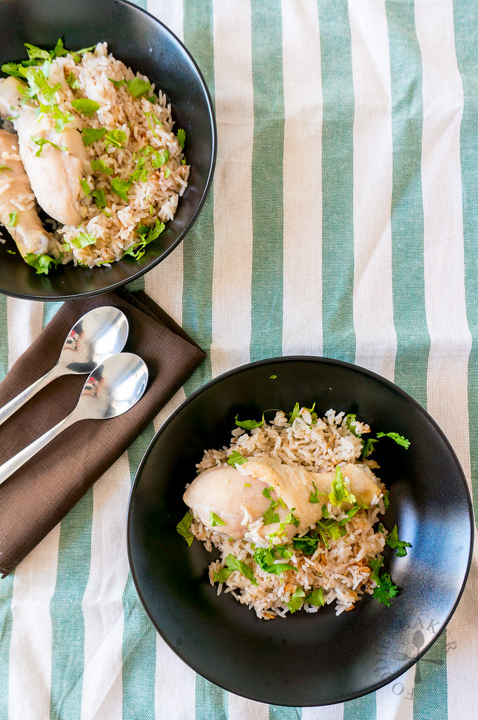 OnePot Easy Rice Cooker Hainanese Chicken Rice