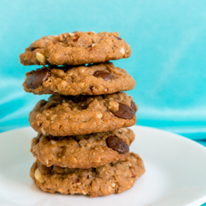 Peanut Butter, Oatmeal & Chocolate Chip Cookies