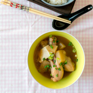 Japanese Chicken, Radish and Tofu Stew