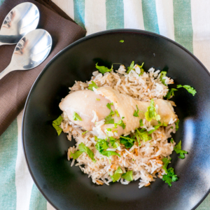 Rice Cooker Hainanese Chicken Rice