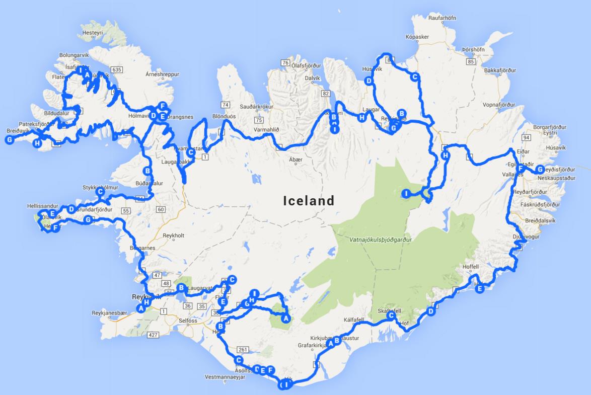 Iceland map whole